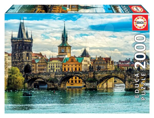 Puzzle View of Prague Educa 2000 dílků a Fix lepidlo od 11 let