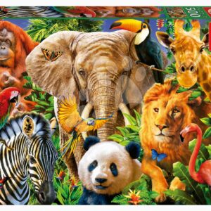 Puzzle Wild Animal Collage Educa 500 dílků a Fix lepidlo