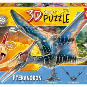 Puzzle dinosaurus Pteranodon 3D Creature Educa délka 44 cm 43 dílů od 6 let