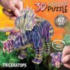 Puzzle dinosaurus Triceratops 3D Creature Educa délka 43 cm 67 dílků od 6 let - Image 2