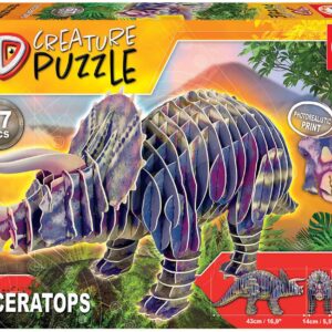 Puzzle dinosaurus Triceratops 3D Creature Educa délka 43 cm 67 dílků od 6 let