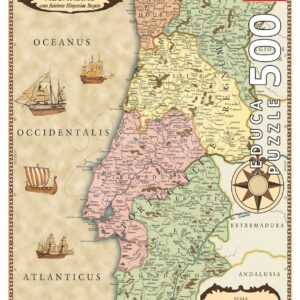 Puzzle historická mapa Portugalska Educa 500 dílků a Fix lepidlo od 11 let