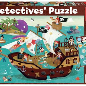 Puzzle pirátská loď Detectives Pirates Boat Educa hledej 30 předmětů 50dílné od 4 let