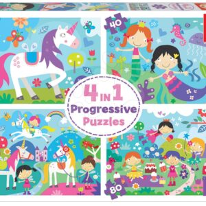 Puzzle pohádky Fantasy Friends Progressive Educa veselé děti 20-40-60-80dílné od 4 let