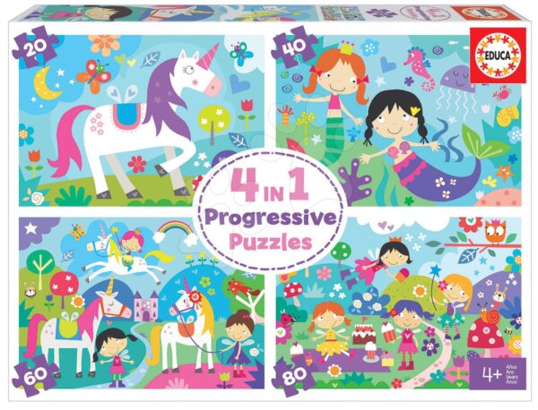 Puzzle pohádky Fantasy Friends Progressive Educa veselé děti 20-40-60-80dílné od 4 let