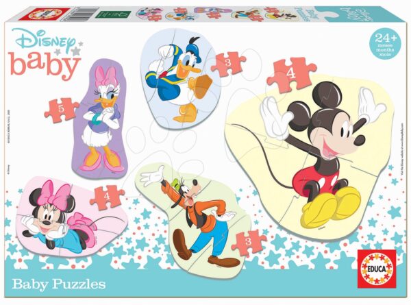 Puzzle pro nejmenší Baby 5 Disney Mickey a jeho přátelé Educa od 24 měsíců