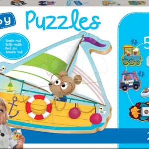 Puzzle pro nejmenší Baby 5 Educa Dopravní prostředky II. od 12 měsíců