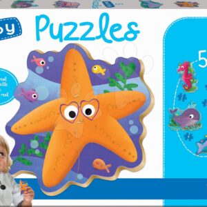 Puzzle pro nejmenší Baby 5 Educa mořská zvířátka od 12 měsíců