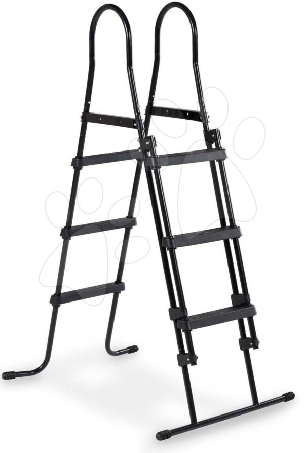 Schody k bazénu pool ladder Exit Toys pro výšku 91–107 cm kovový rám protiskluzové černé