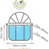 Sluneční stříška pool canopy Exit Toys na bazény o průměru 360 cm od 6 let - Image 2