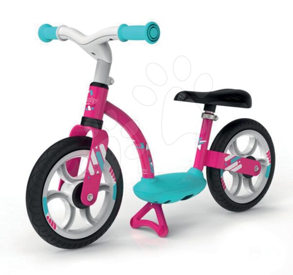 Smoby balanční odrážedlo Balance Bike Comfort Pink s kovovou konstrukcí a výškově nastavitelným sedadlem 770123