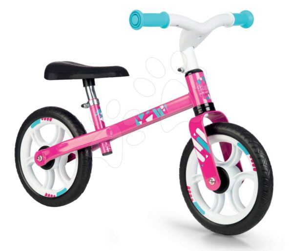 Smoby balanční odrážedlo First Bike Pink s kovovou konstrukcí a nastavitelným sedadlem 770205