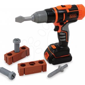 Smoby dětská vrtačka Black+Decker 360108 černo-oranžová