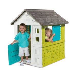 Smoby domeček Pretty Blue modro-zelený s UV filtrem a 3 okny