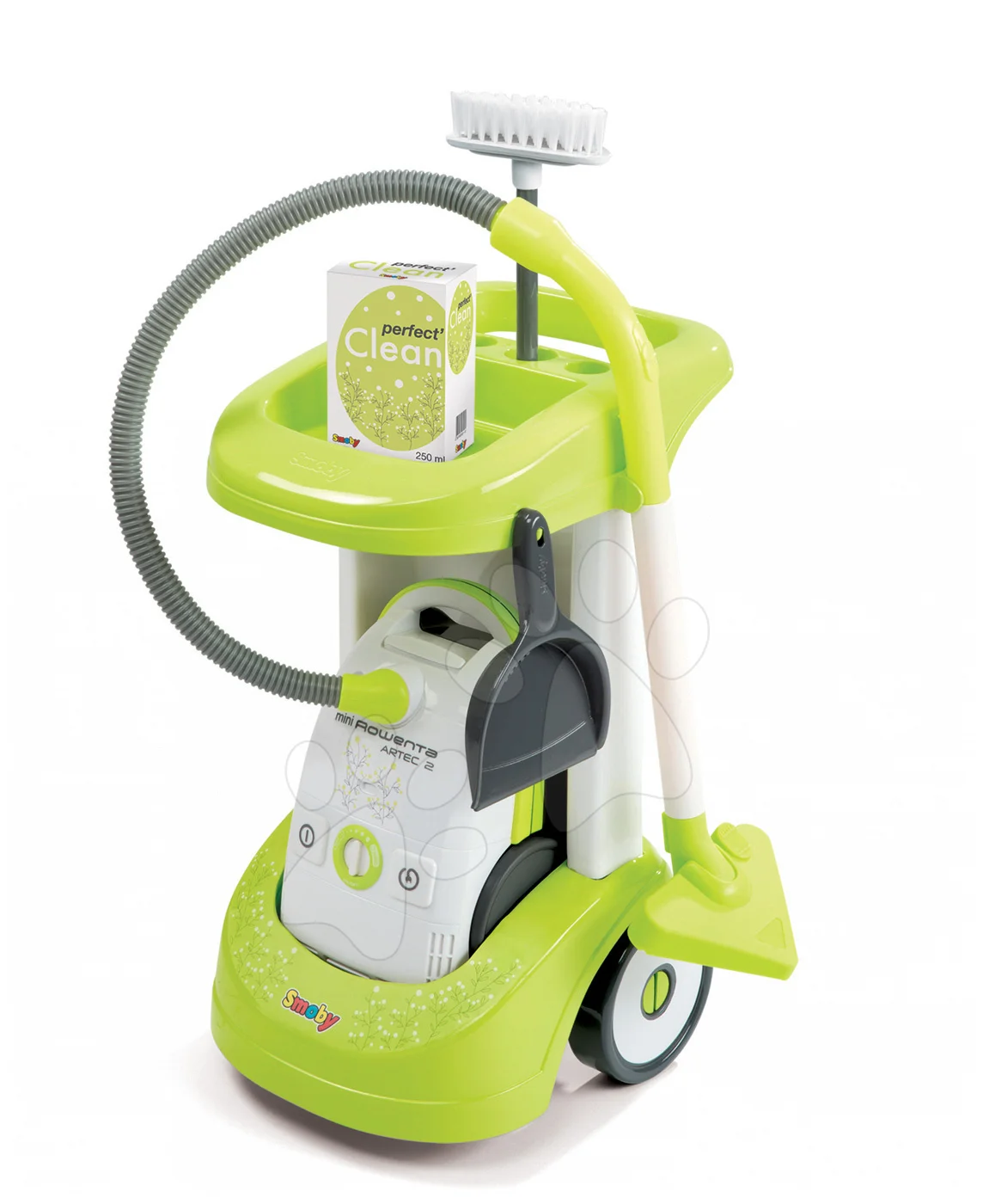 Smoby úklidový vozík pro děti Rowenta 24406 zelený - Obrázek 3