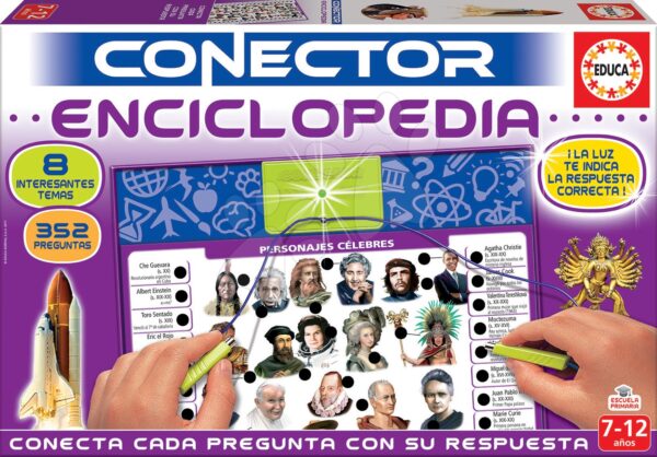 Společenská hra Conector Enciclopedia Educa španělsky 352 otázek od 7–12 let