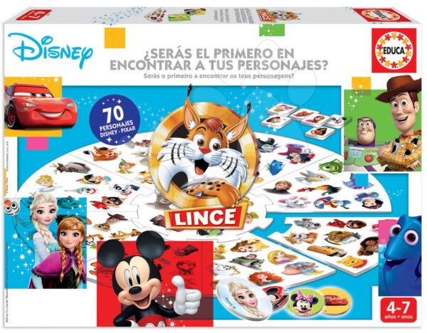 Společenská hra Le Lynx Disney 70 obrázků ve francouzštině Educa od 4 let