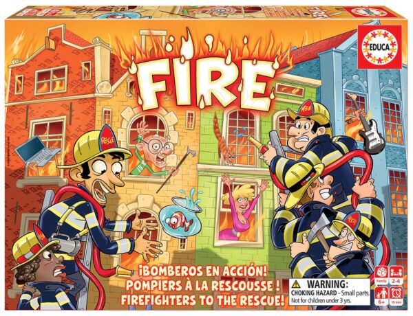 Společenská hra pro děti Fire Educa v angličtině Hasiči zachraňují! od 6 let