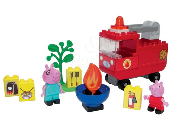 Stavebnice Peppa Pig Fire Engine PlayBIG Bloxx BIG Hasičské auto s 2 figurkami 40 dílů od 1