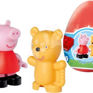 Stavebnice Peppa Pig Funny Eggs PlayBig Bloxx BIG ve vajíčku – s medvídkem od 1