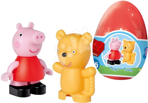 Stavebnice Peppa Pig Funny Eggs PlayBig Bloxx BIG ve vajíčku – s medvídkem od 1