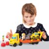 Stavebnice auto stavbaři Abrick Building Site Truck Écoiffier s postavičkou a 2 vozidly od 18 měsíců - Image 2