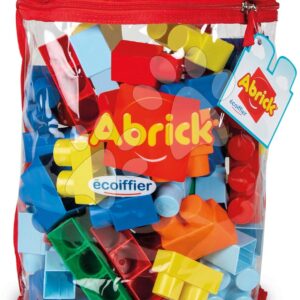 Stavebnice v tašce Abrick Les Maxi Écoiffier 60 ks velkých kostek od 12 měsíců