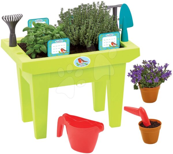 Stůl pro zahradníka The Flower Box Garden&Seasons Écoiffier s nářadím a doplňky od 18 měsíců