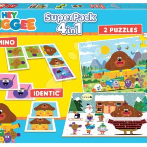Superpack 4v1 Hey Duggee Educa domino pexeso a 2 puzzle s 25 dielikmi EDU19395