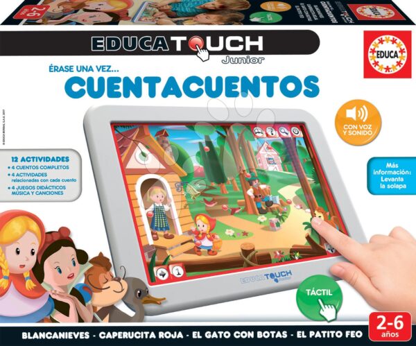 Tablet elektronický Cuenta Cuentos Educa se 4 pohádkami a aktivitami ve španělštině od 2 let