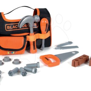 Taška s nářadím Black&Decker Smoby kladivo pila šroubovák a klíč s doplňky