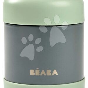 Termoska se širokým otvorem Stainless Steel Portion Beaba Mineral Grey Sage Green 300 ml z nerezavějící oceli zelená