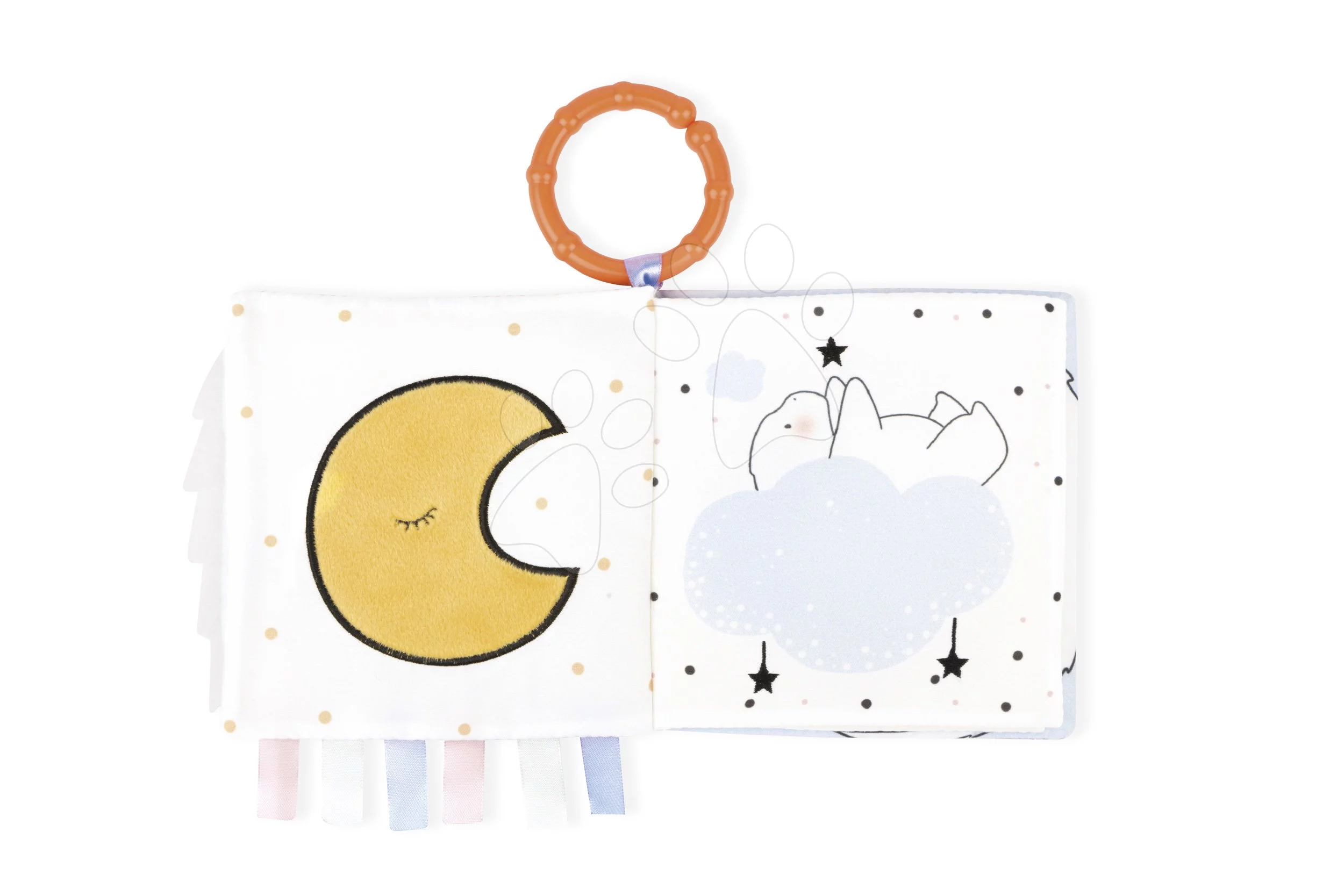 Textilní knížka dinosaurus The Tired Dinosaur Activity Book Kaloo s kroužkem pro nejmenší od 0 měsíců - Obrázek 2