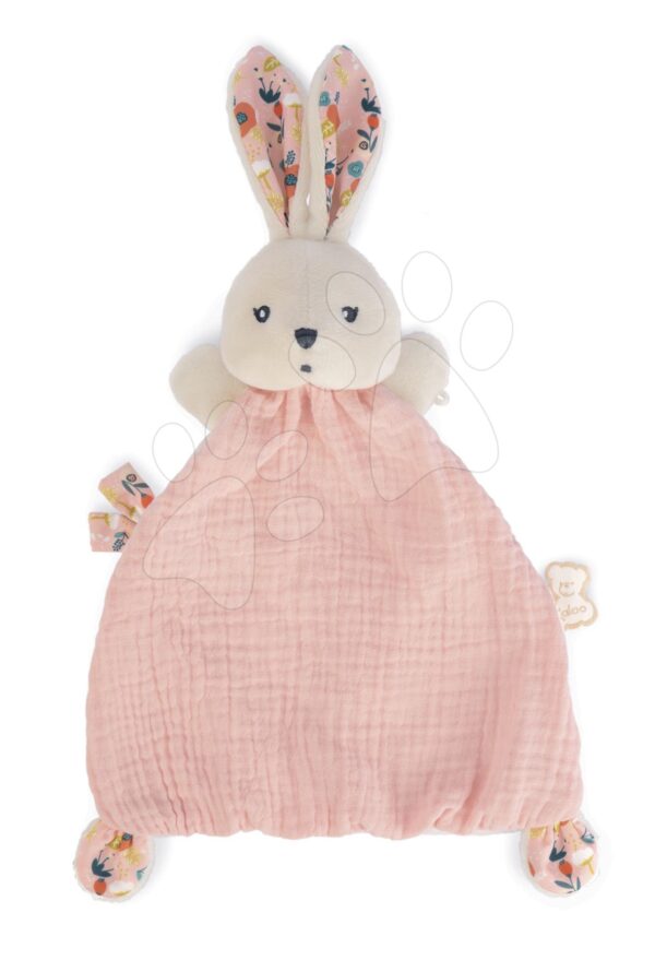 Textilní zajíček na mazlení Coquelicot Rabbit Poppy Doudou K'doux Kaloo růžový 20 cm z jemného materiálu od 0 měsíců