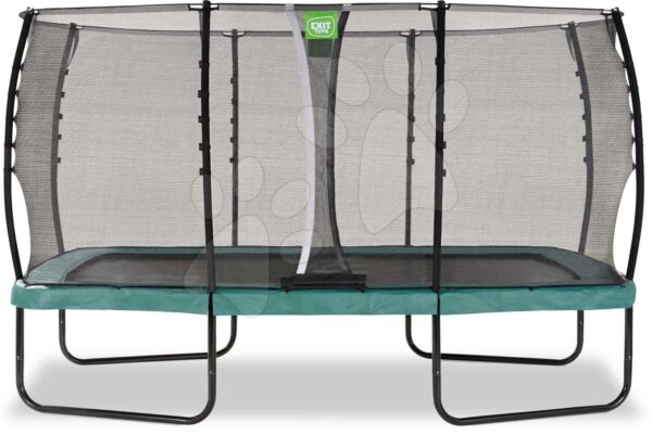 Trampolína s ochrannou sítí Allure Classic Exit Toys zelená 244*427 cm