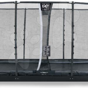 Trampolína s ochrannou sítí Dynamic Groundlevel Black Exit Toys do země 305*519 cm černá