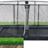 Trampolína s ochrannou sítí Dynamic Groundlevel Exit Toys do země 244*427 cm černá - Image 2