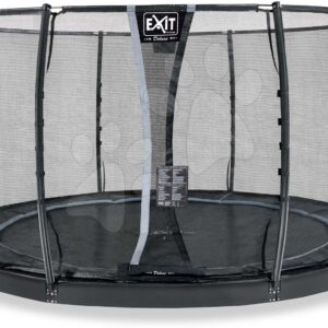 Trampolína s ochrannou sítí Dynamic Groundlevel Exit Toys do země kulatá 427 cm průměr černá