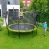Trampolína s ochrannou sítí Silhouette trampoline Exit Toys kulatá průměr 427 cm zelená - Image 2