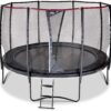 Trampolína s ochrannou sítí a žebříkem PeakPro Exit Toys kulatá průměr 366 cm černá - Image 2