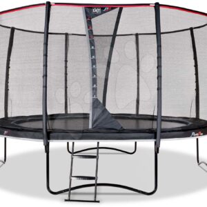 Trampolína s ochrannou sítí a žebříkem PeakPro Exit Toys kulatá průměr 427 cm černá