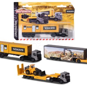 Transportér Volvo Majorette kovový s pohyblivými částmi 3 různé druhy