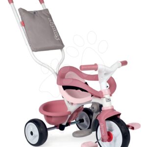 Tříkolka s opěrkou Be Move Comfort Tricycle Pink Smoby s EVA koly a vodicí tyč s taškou růžová od 10 měsíců