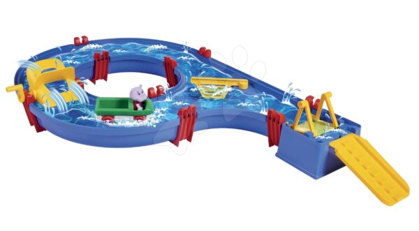 Vodní dráha Amphieset AquaPlay s vodní turbínou a hrošice Wilma v loďce