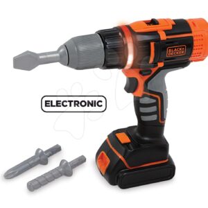 Vrtačka elektronická Black&Decker Smoby se zvukem světlem a 2 nástavci