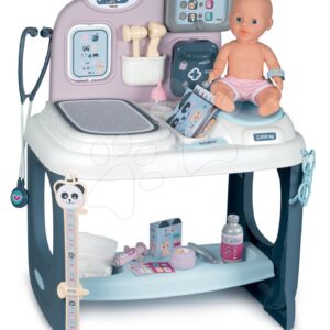 Zdravotnický pult pro lékaře Baby Care Center Smoby elektronický se zvukem a světlem a panenka s 28 doplňky