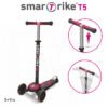 smarTrike dětská koloběžka T5 2010100 černo-cyklámenová