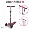smarTrike dětská koloběžka T5 2010100 černo-cyklámenová
