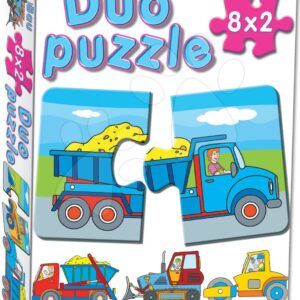 Dohány baby dětské puzzle 2-obrázkové 8 obrázků Duo Pracovní auta 638-4