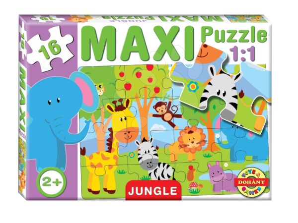 Dohány baby puzzle pro děti Maxi Džungle 16 dílků 640-2